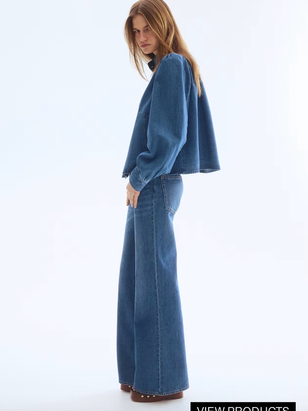 H&M Puffed Sleeve Twill Jacket - Picture 8 of 13